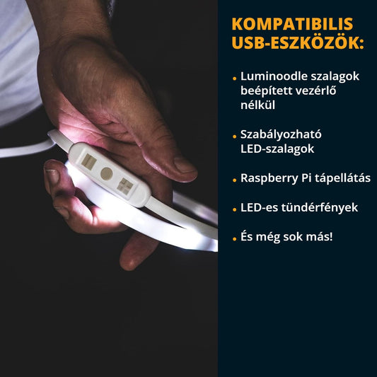 Luminoodle USB LED vezérlő – kompatibilis USB-eszközök