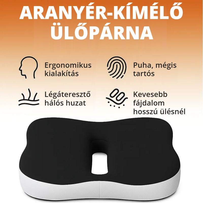 Blux memóriahabos ülőpárna – ergonomikus kialakítás, légáteresztő hálós huzat