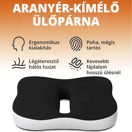 Blux memóriahabos ülőpárna – ergonomikus kialakítás, légáteresztő hálós huzat