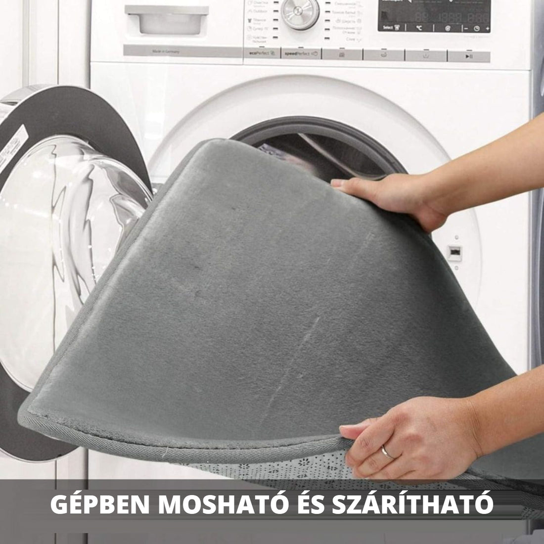 Memóriahabos fürdőszobaszőnyeg – gépben mosható és szárítható