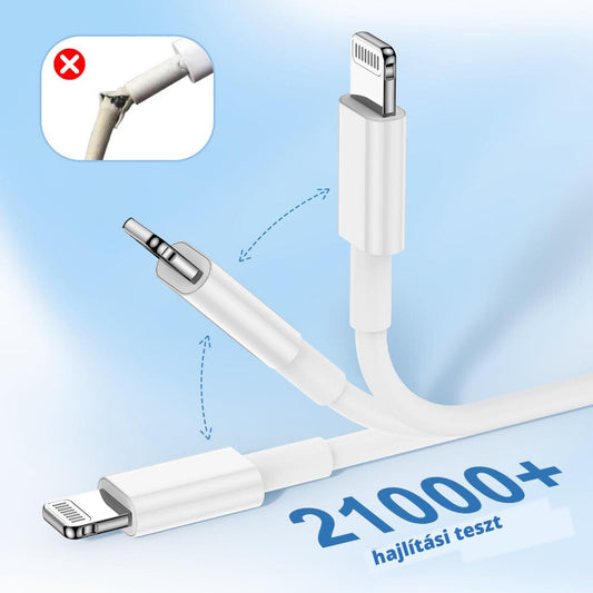 Lightning kábel – 21000+ hajlítási teszt