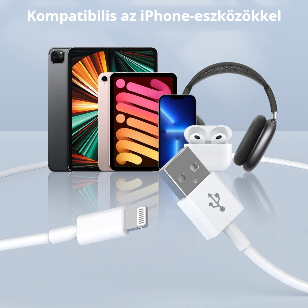 Lightning töltőkábel – kompatibilis az iPhone-eszközökkel