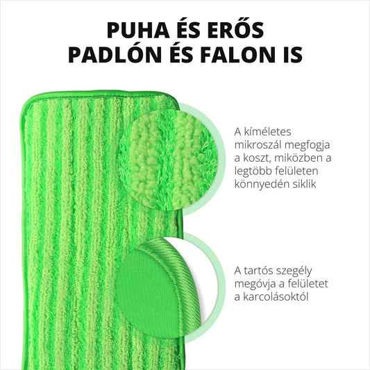Mikroszálas felmosó póthuzat – puha és erős, padlón és falon is