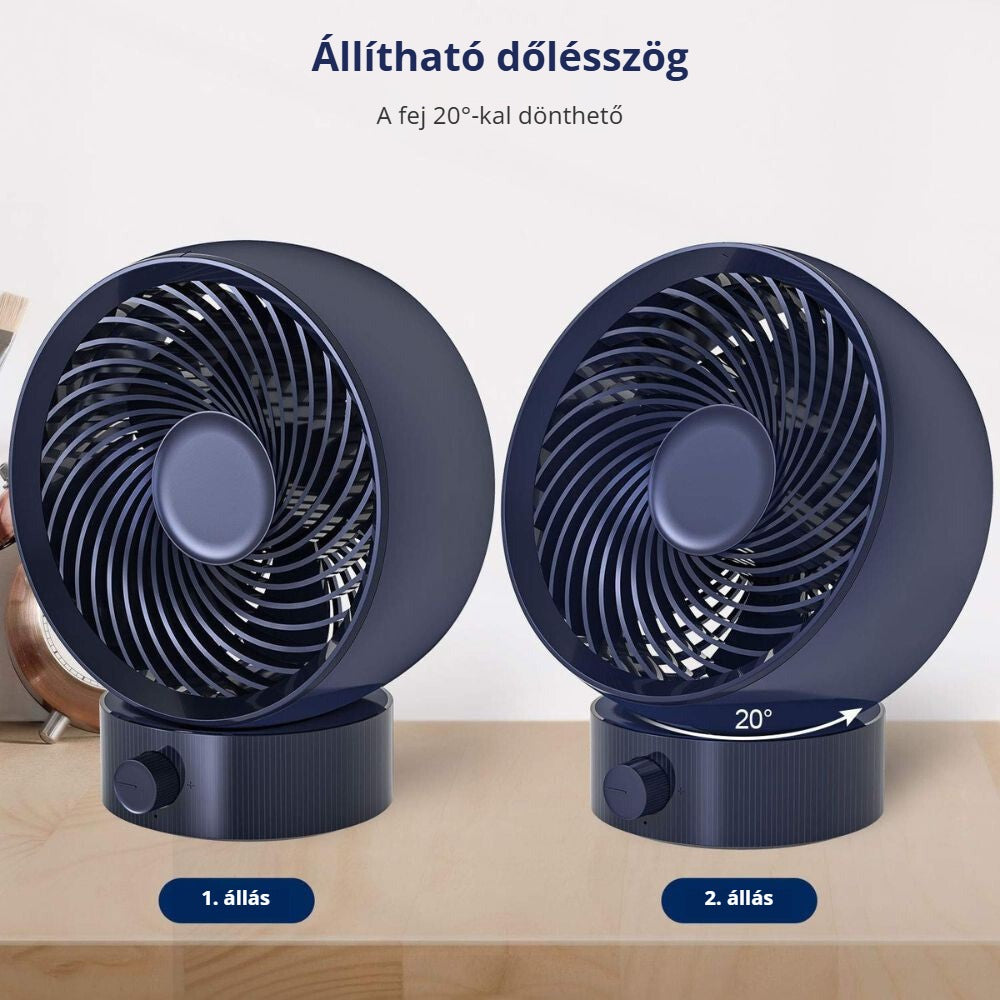 Mini USB-s asztali ventilátor állítható dőlésszöggel