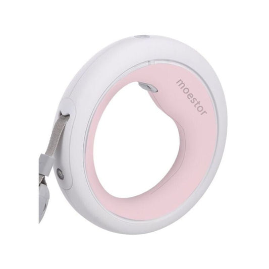 Moestar 2 Plus Visszahúzható Kutyapóráz - 3 m, LED Lámpával, Rózsaszín-Fehér, Ergonomikus Markolat