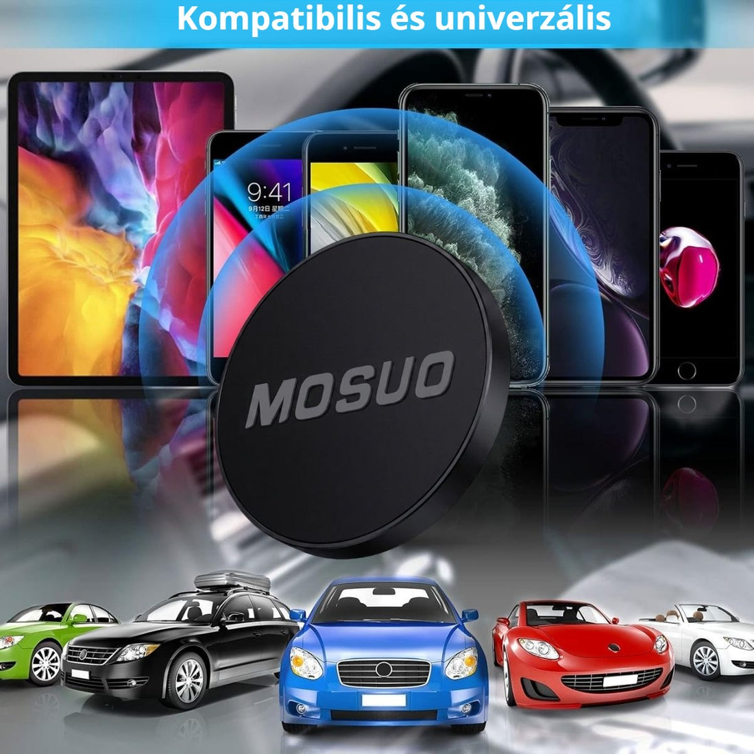 MOSUO mágneses telefontartó – kompatibilis és univerzális