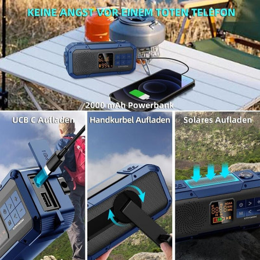 Multifunkciós Rádió - Bluetooth, Powerbank és Vészlámpa