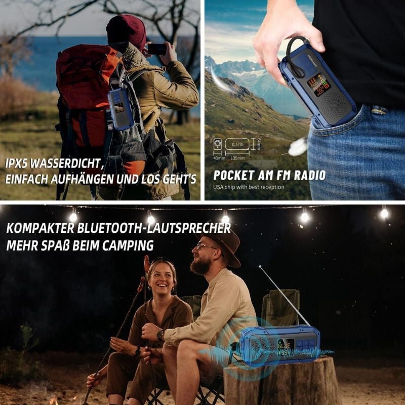 Multifunkciós Rádió - Bluetooth, Powerbank és Vészlámpa