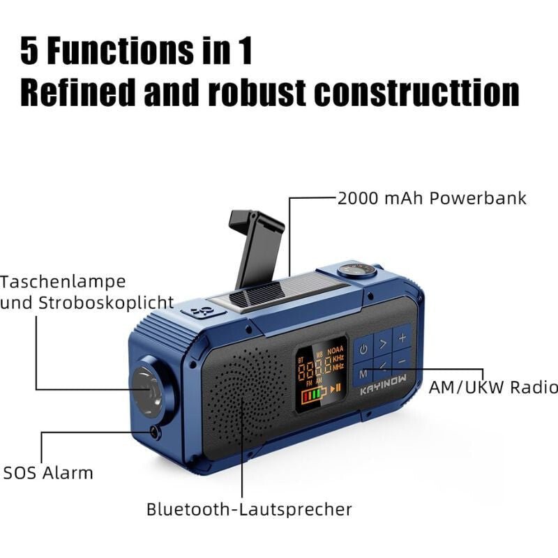 Multifunkciós Rádió - Bluetooth, Powerbank és Vészlámpa