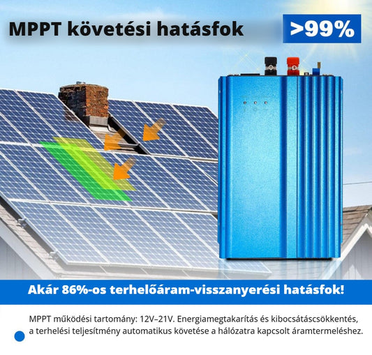 Napelemes inverter 500 W – MPPT hatásfok