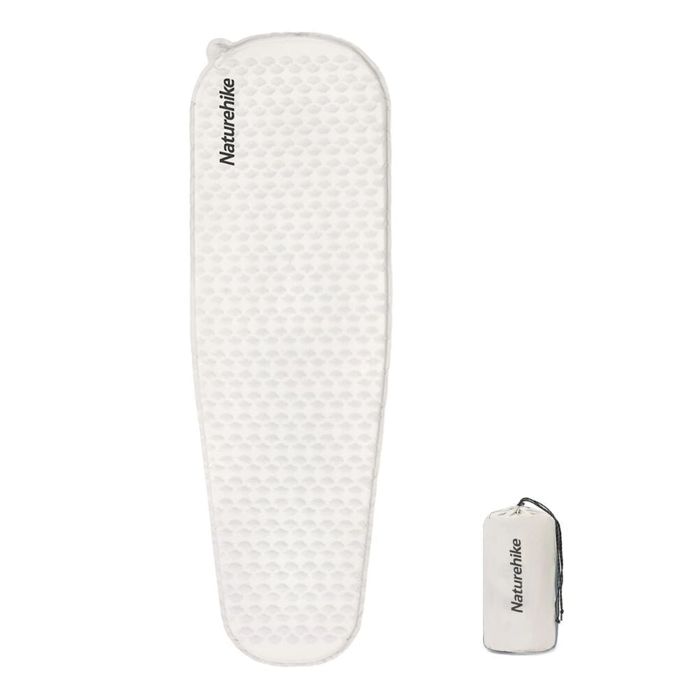 Naturehike Könnyen Felfújható Kempingmatrac – 3,5 cm Vastag, Ultrakönnyű (490 g), Múmia Forma, Szürkéskék