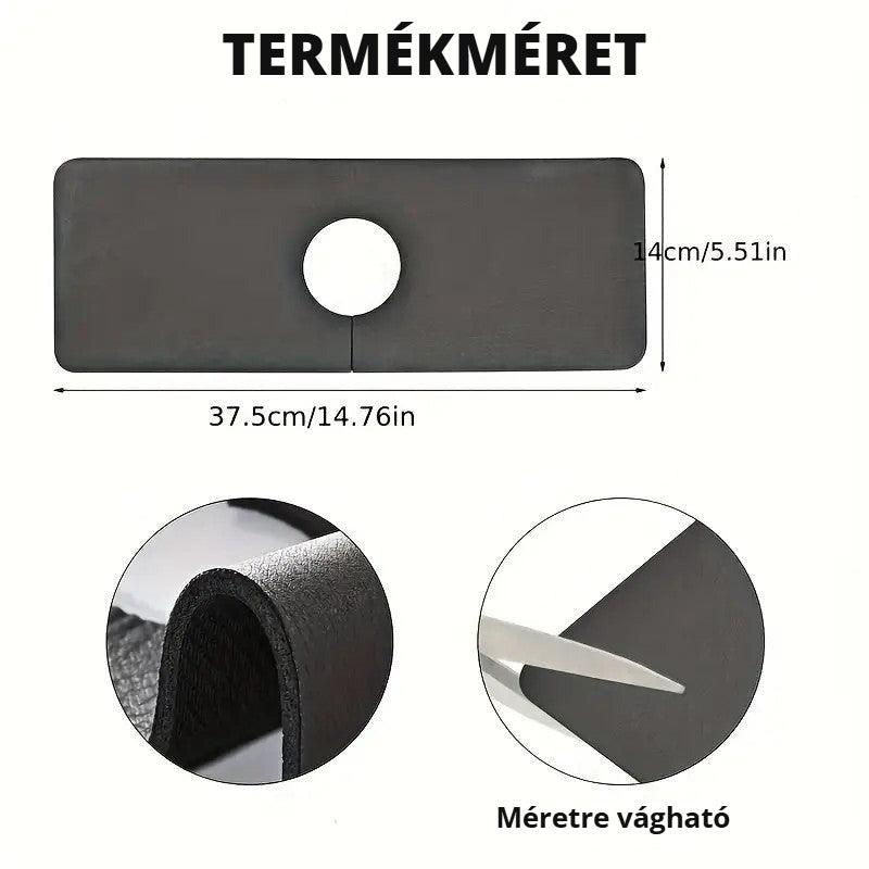 Nedvszívó csaptelep alátét termékméret 37,5 × 14 cm, méretre vágható