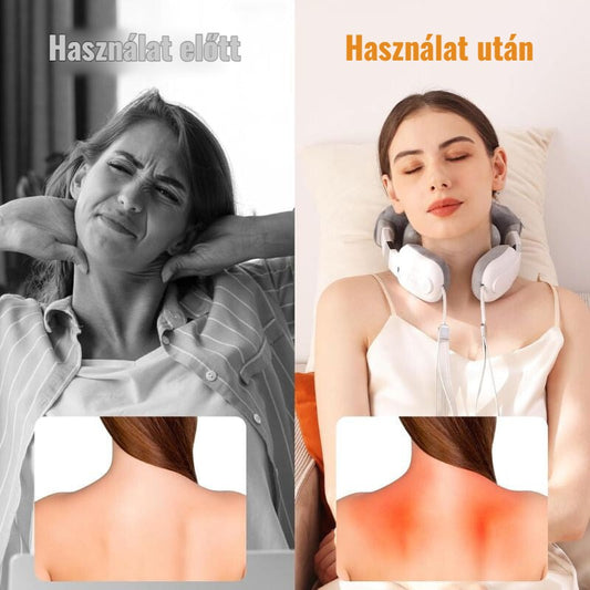 Nyak- és vállmasszírozó – használat előtt és után