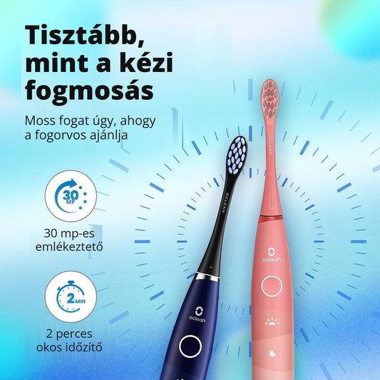 Oclean Find Duo szónikus fogkefe – 30 mp-es emlékeztető, 2 perces időzítő