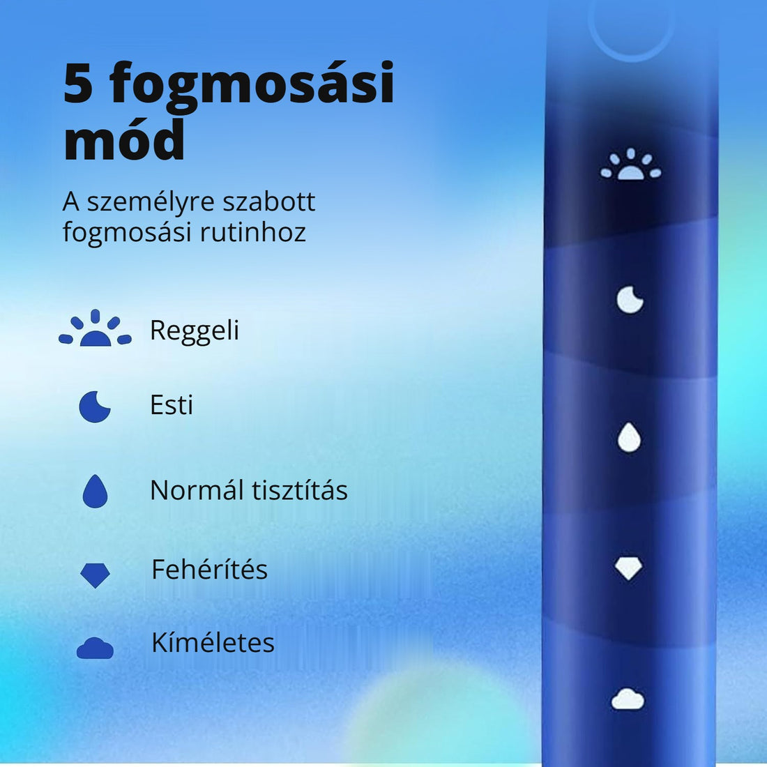 Oclean Find Duo fogkefe – 5 fogmosási mód