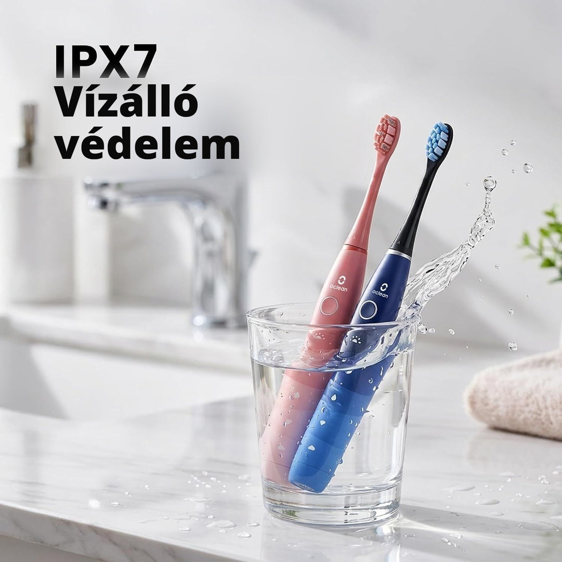 Oclean Find Duo fogkefe – IPX7 vízálló védelem