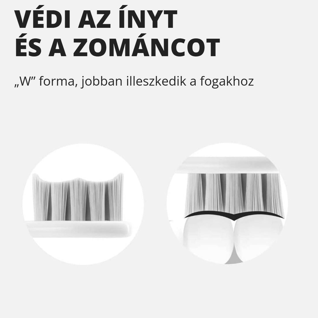 Oclean fogkefe pótfej – védi az ínyt és a fogzománcot, W forma
