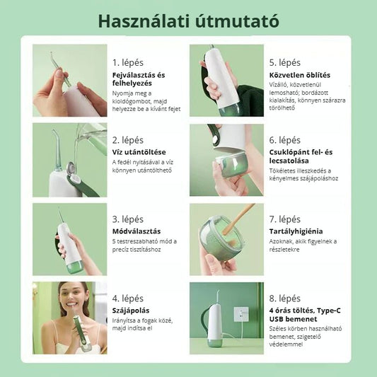 Oclean szájzuhany használati útmutató – irrigátorfej felhelyezése