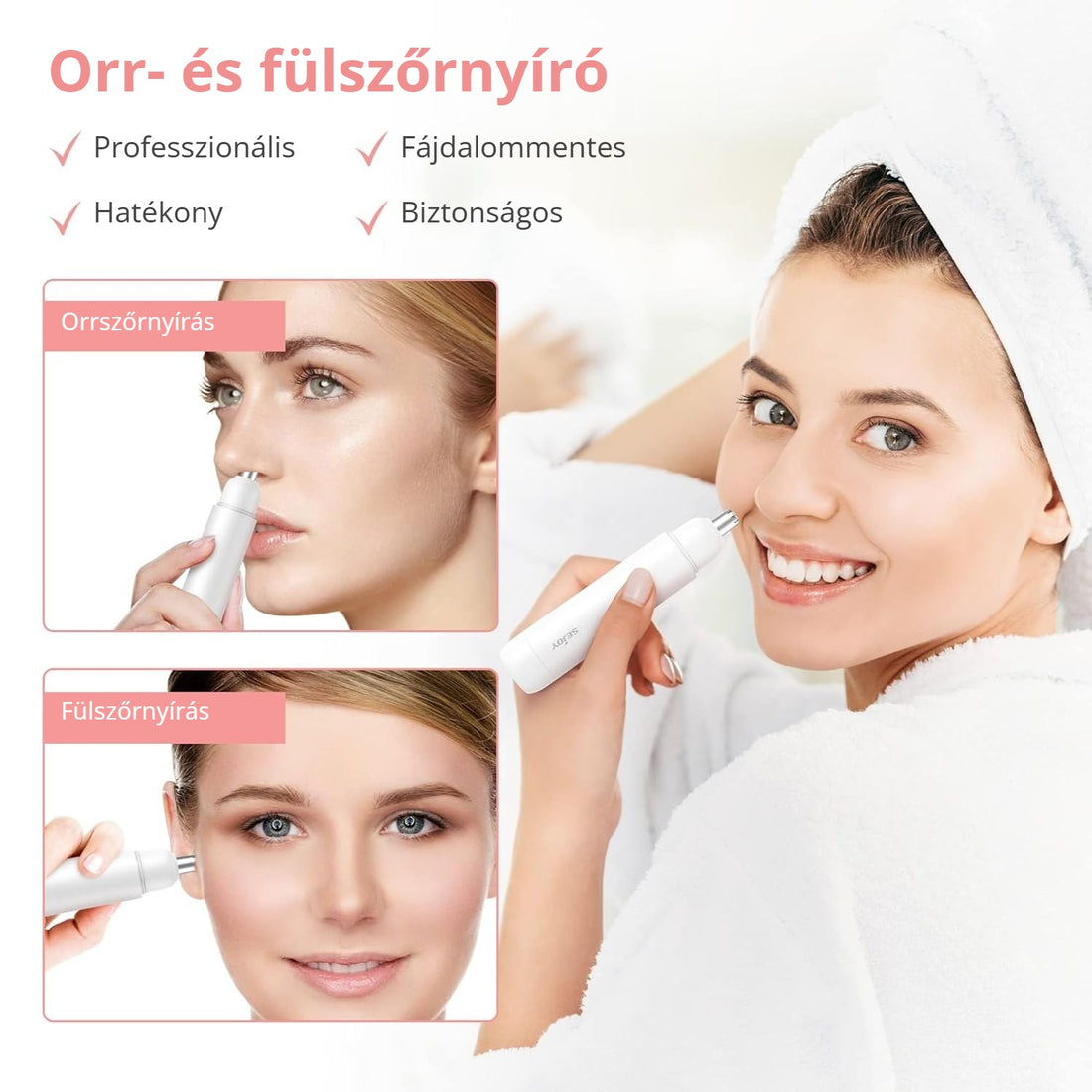 Elektromos orr- és fülszőrnyíró – professzionális, fájdalommentes, biztonságos
