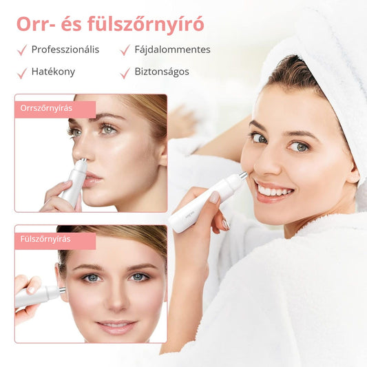 Elektromos orr- és fülszőrnyíró – professzionális, fájdalommentes, biztonságos