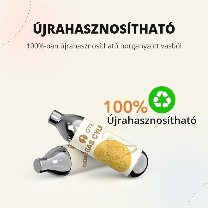 OTE CO2 gázpatron – 100%-ban újrahasznosítható horganyzott vas