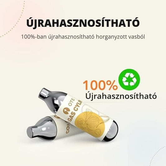OTE CO2 gázpatron – 100%-ban újrahasznosítható horganyzott vas