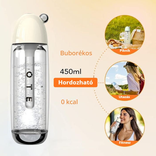 OTE hordozható szódakészítő 450 ml – piknikre, utazáshoz, edzéshez