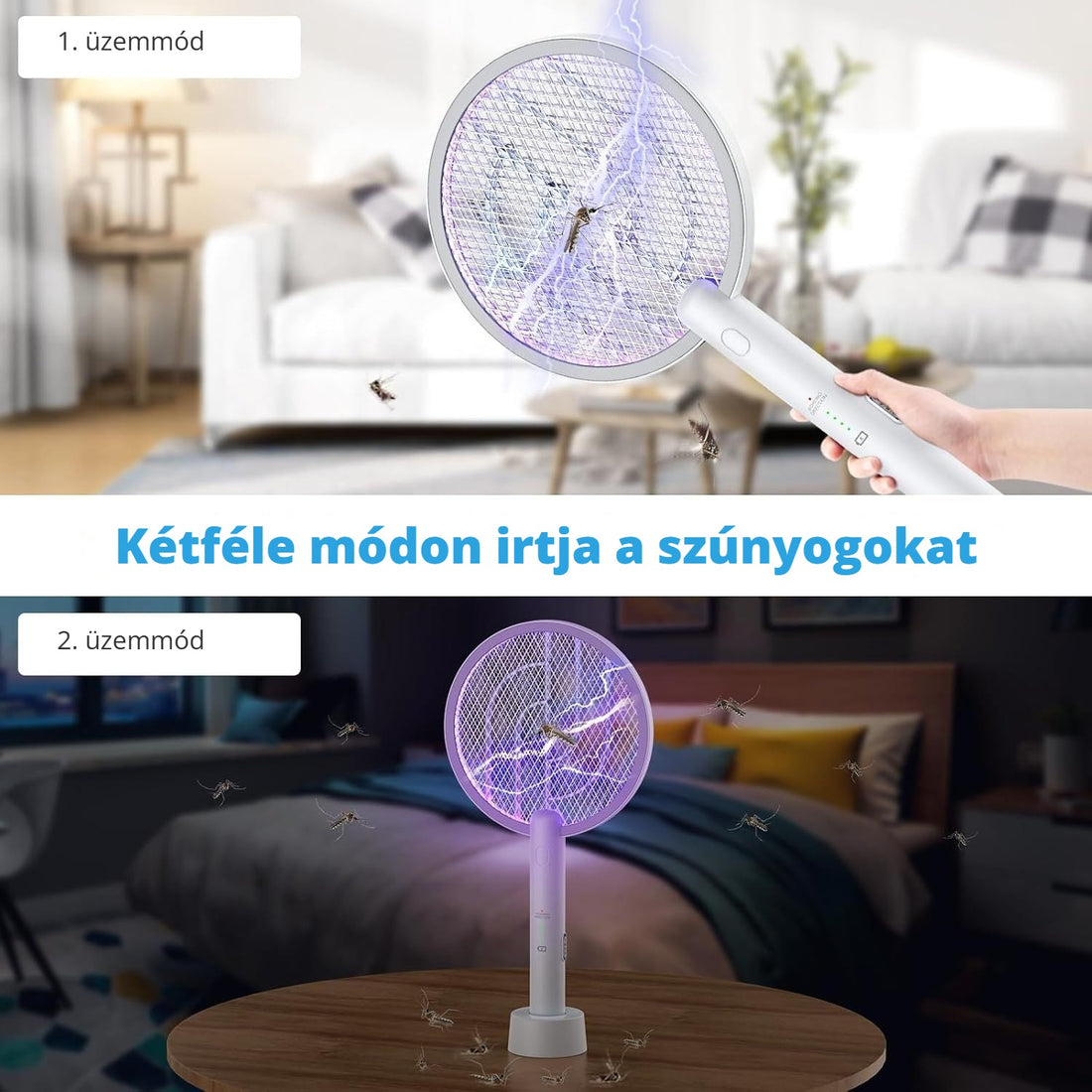 Palone szúnyogcsapó – kétféle üzemmód: kézi és álló rovarcsapda