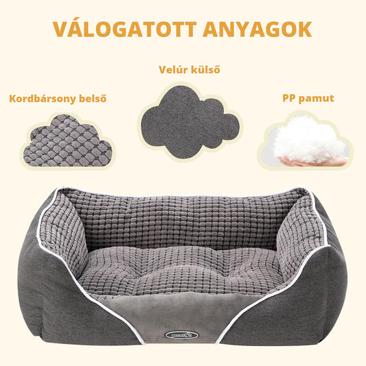 Pecute kutya- és macskaágy – válogatott anyagok, velúr és kordbársony