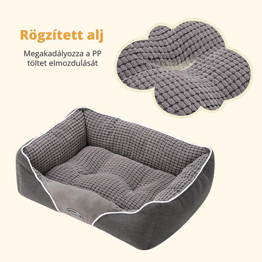 Pecute kutyaágy rögzített aljjal – a töltet nem mozdul el