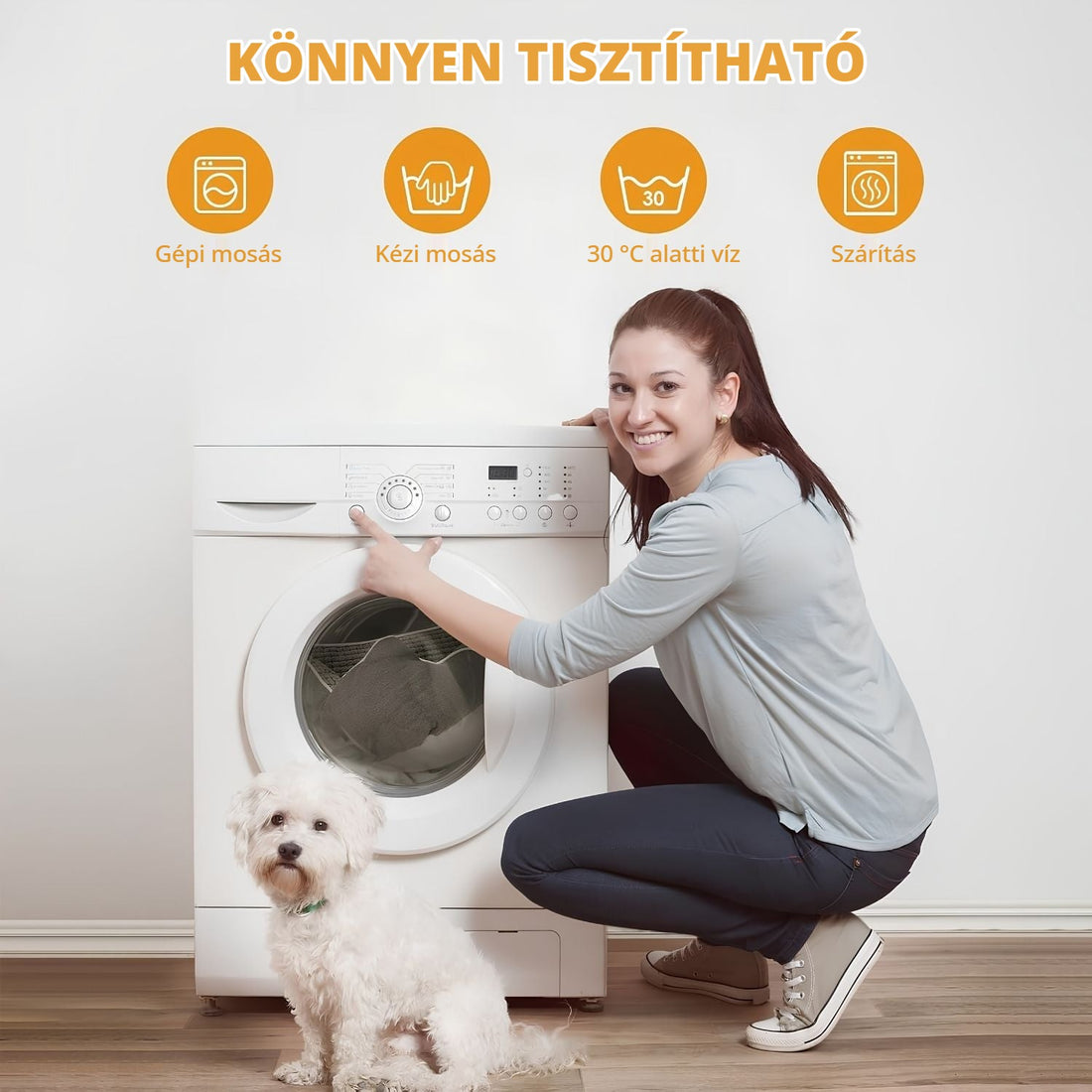Pecute kutyaágy – könnyen tisztítható, gépben mosható