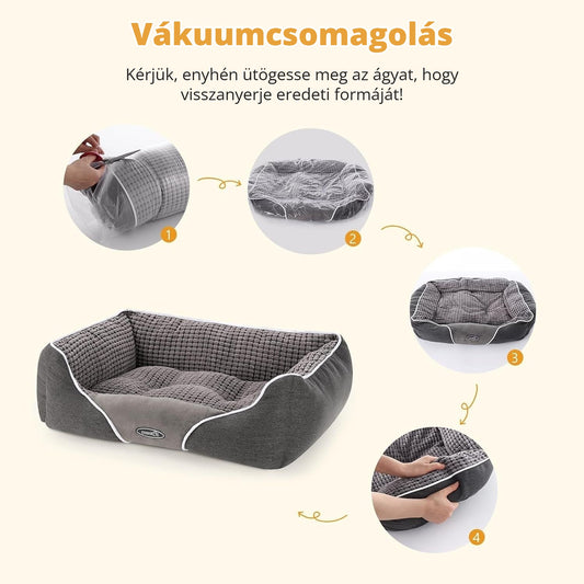 Pecute kutyaágy vákuumcsomagolásban – kibontás lépései