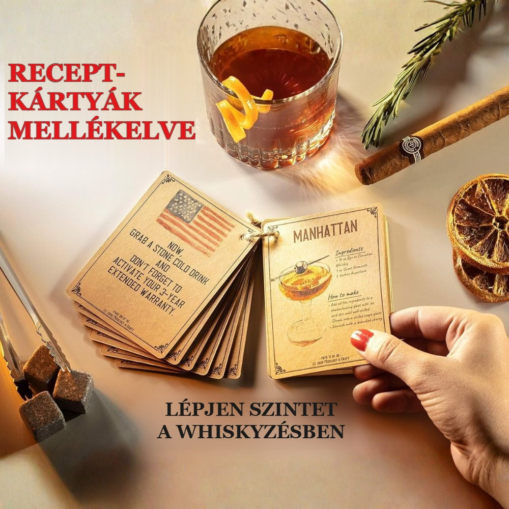 Prémium whisky szett receptkártyákkal