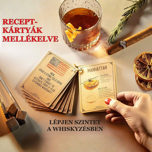 Prémium whisky szett receptkártyákkal