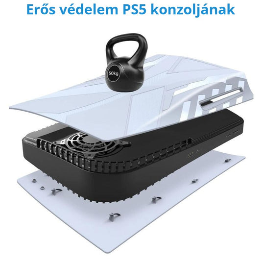 Heystop PS5 előlap – erős, ütésálló védelem a konzolnak