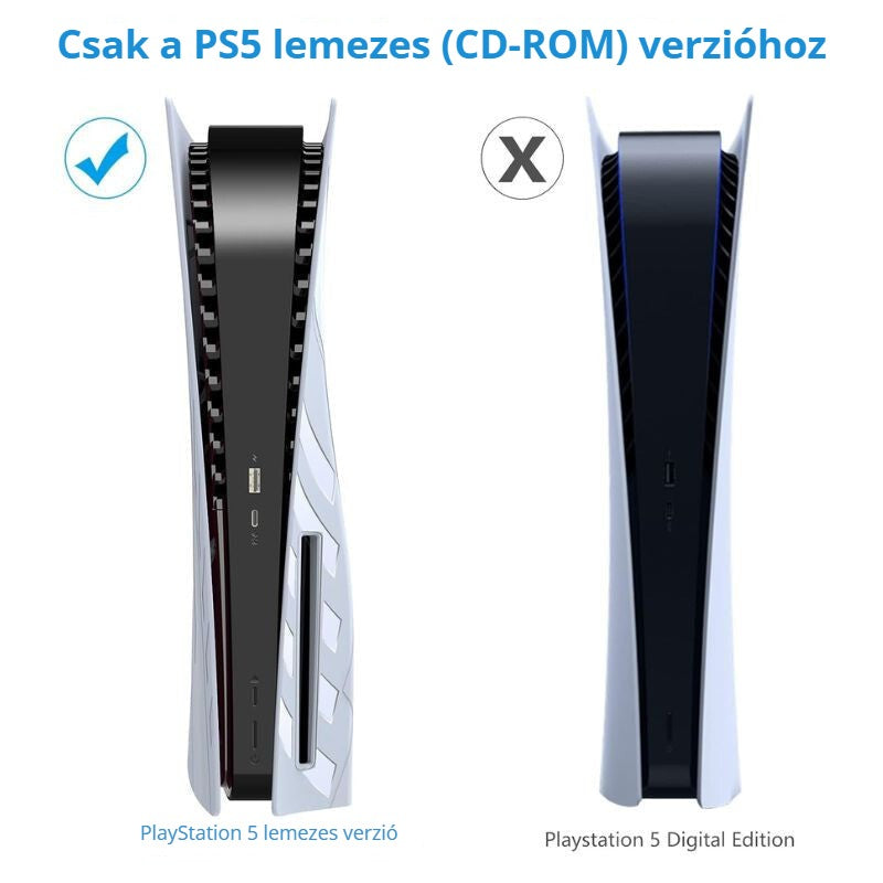 PS5 előlap – csak a PlayStation 5 lemezes verzióhoz kompatibilis