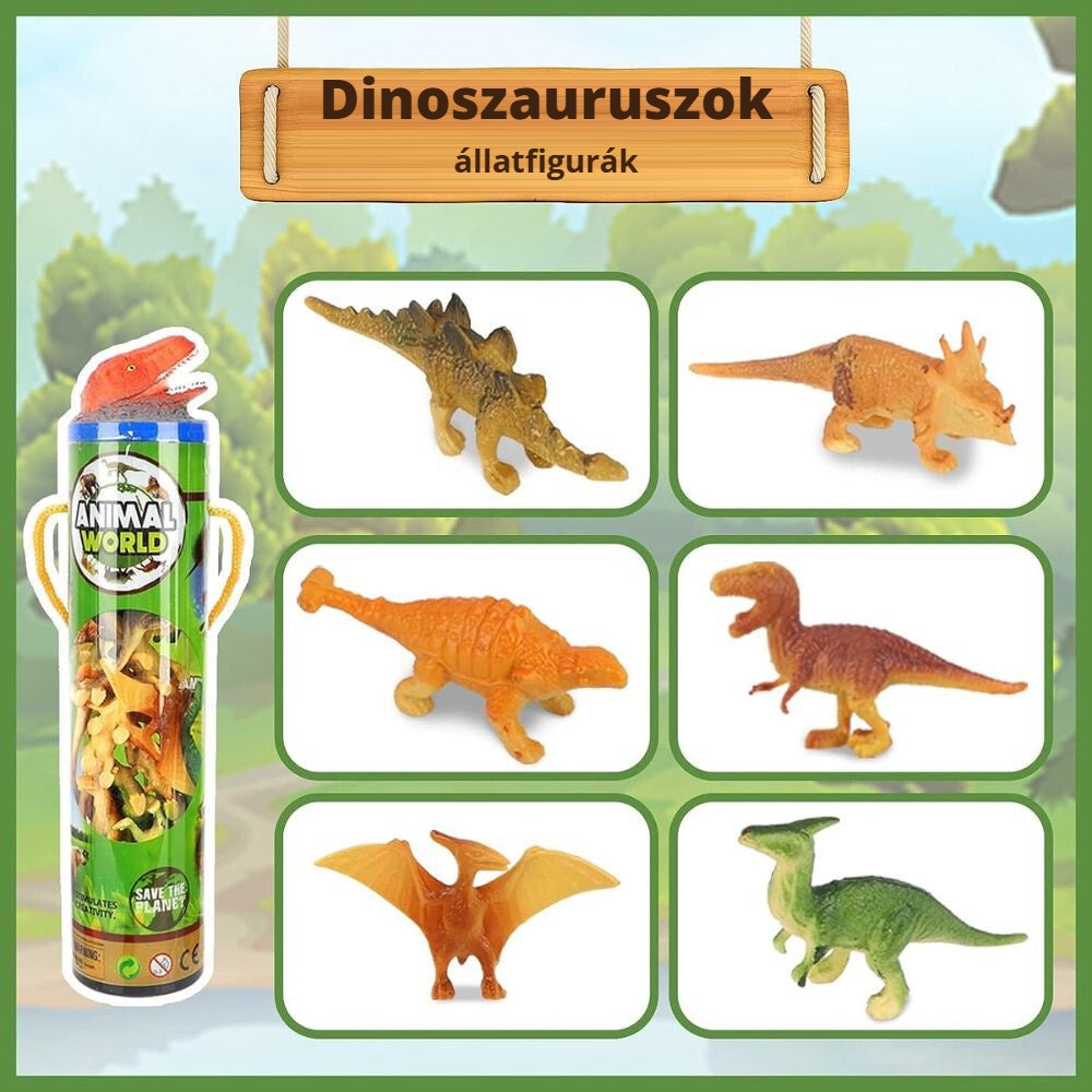 Puha állatfigura készlet – dinoszauruszok