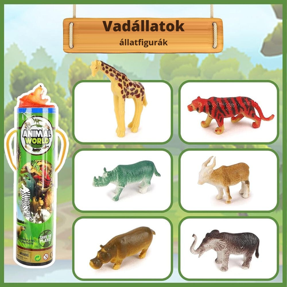 Puha állatfigura készlet – vadállatok