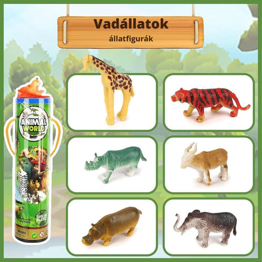 Puha állatfigura készlet – vadállatok