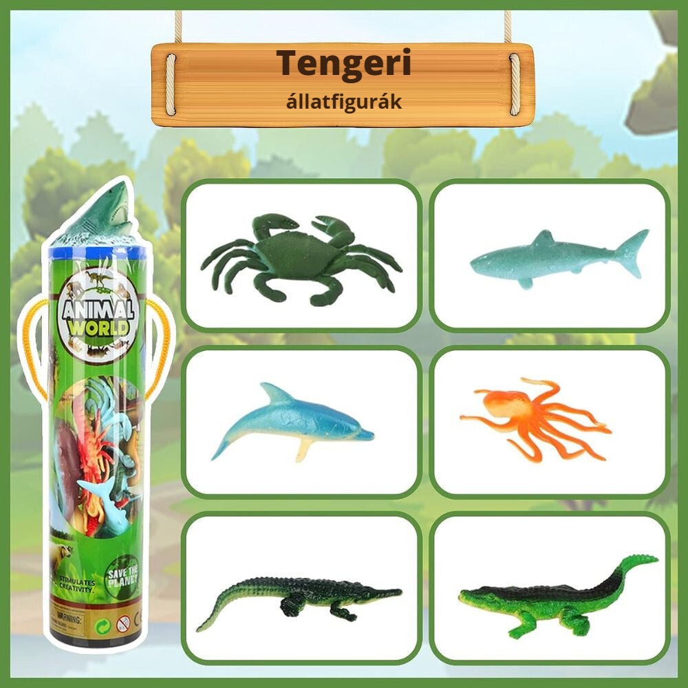 Puha állatfigura készlet – tengeri állatfigurák