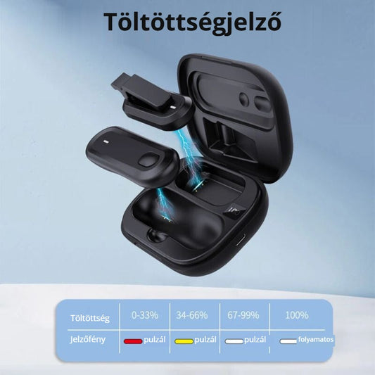 RF lapozó távirányító töltőtokkal – töltöttségjelző