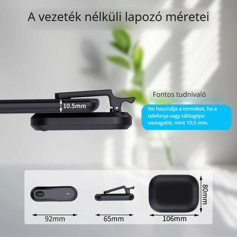 Vezeték nélküli lapozó távirányító – méretek