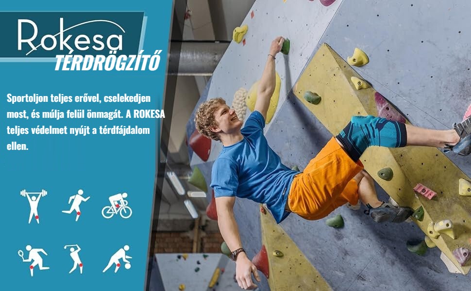 Rokesa térdrögzítő – védelem a térdfájdalom ellen sportolás közben