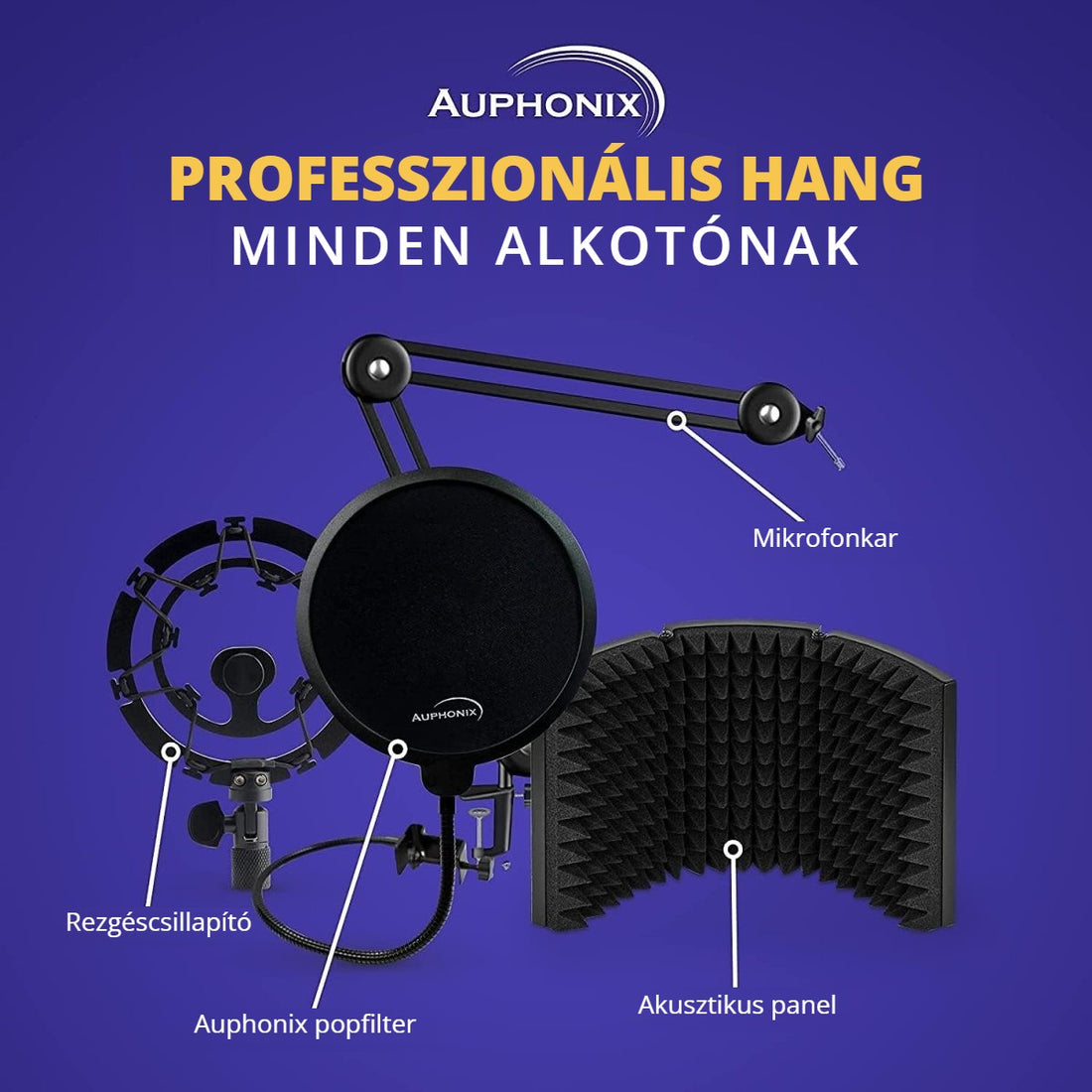 Shock mount mikrofontartó – professzionális hang minden alkotónak