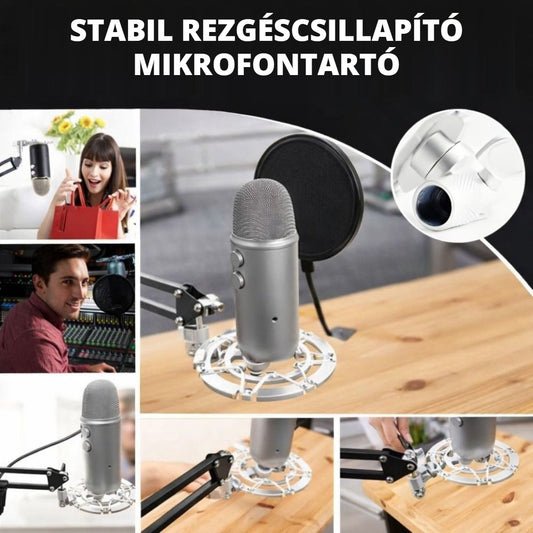 Stabil rezgéscsillapító mikrofontartó Blue Yeti mikrofonhoz
