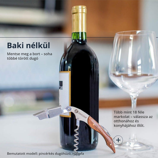 Sommelier dugóhúzó rózsafa markolattal – több mint 18 féle markolat