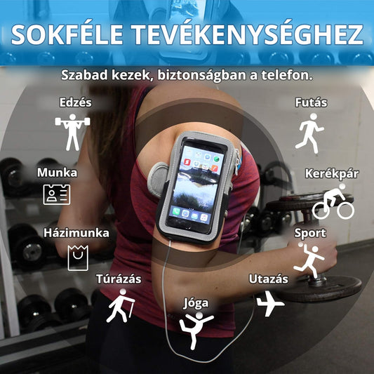 Sport telefontartó karpánt – futáshoz, edzéshez, kerékpározáshoz, túrázáshoz