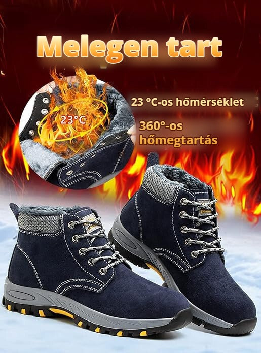 Sroter acélbetétes bakancs meleg plüss béléssel – melegen tart