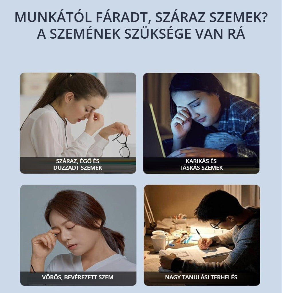 Szemmasszírozó fáradt, száraz szemekre