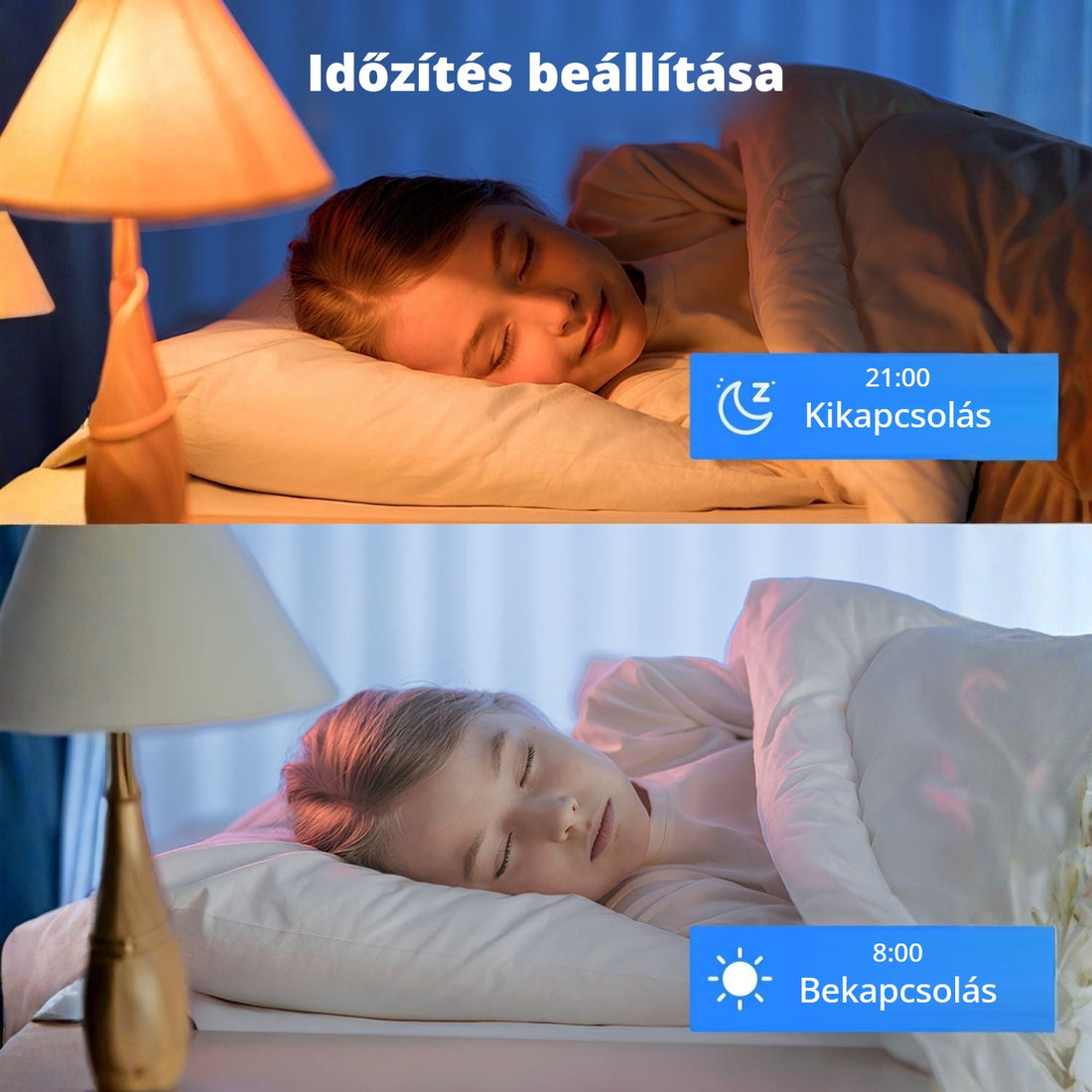Teckin okos LED izzó – időzítés: automatikus be- és kikapcsolás